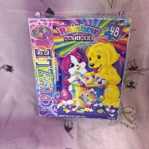 Lisa Frank Rainbow Matinee Kitten & Puppy 48 Piece Jigsaw Puzzle, New